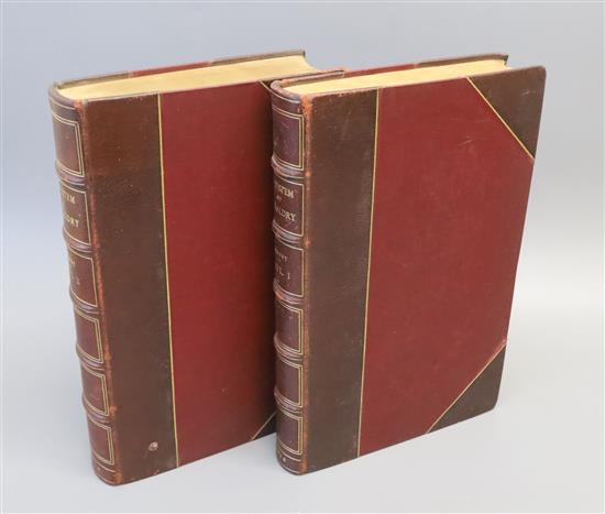 Nisbet, Alexander - A System of Heraldry Speculative and Practical, 2 vols, folio, rebound, half morocco, with
